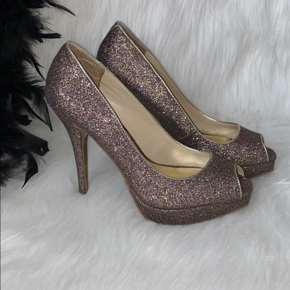 Steve Madden sparkling Peep Toe Heels